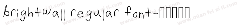 brightwall regular font字体转换